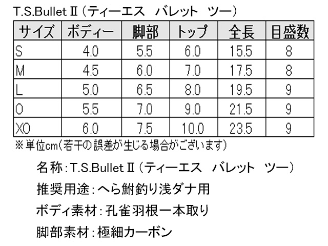 【忠相】T.S.Bullet2（ティーエス　バレット　ツー） [S]