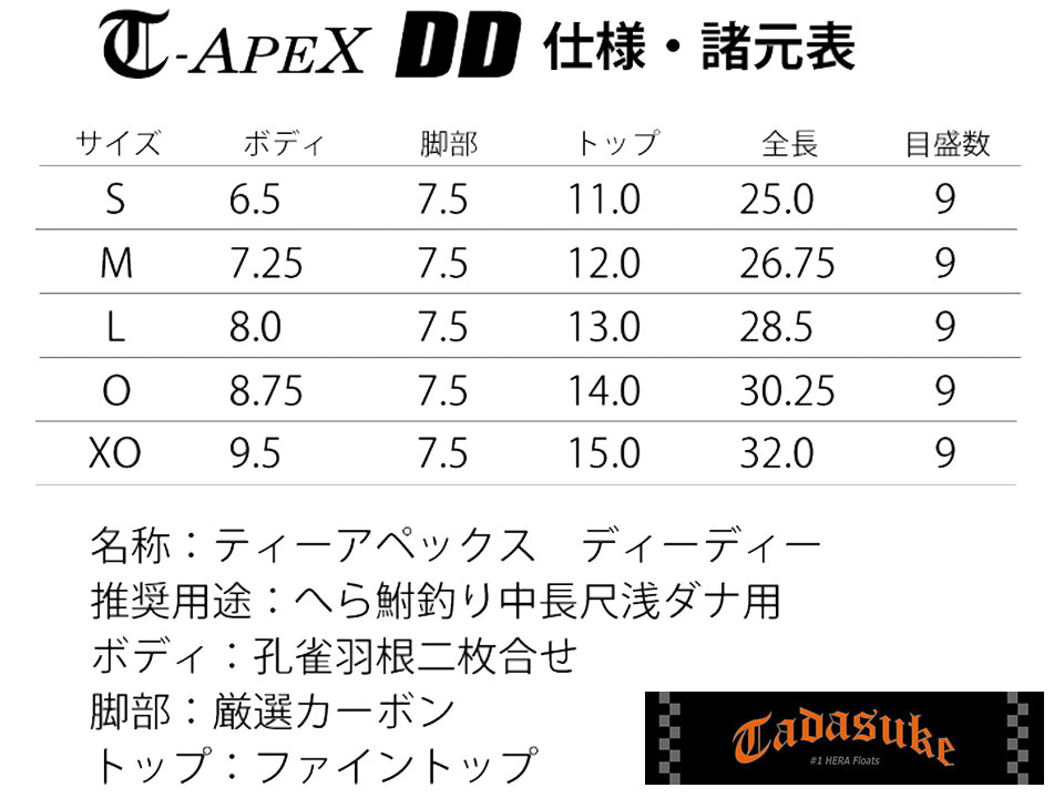忠相　T-APEX DD(TアペックスDD) XO